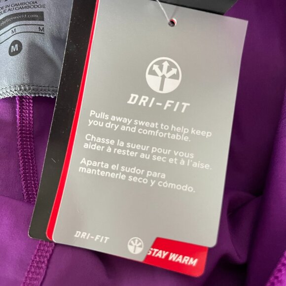 NWT Nike Power Speed Running Capris Tights Cosmic Purple Women's Medium M 801694 - Picture 12 of 14